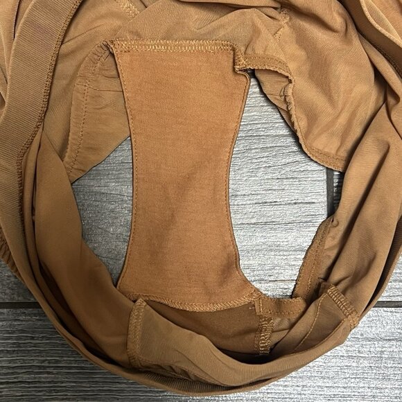 NWT $48 HAH X Free People Hi Waisted Panty Size Medium Brown Sugar Sheer Pin Up - Picture 7 of 12